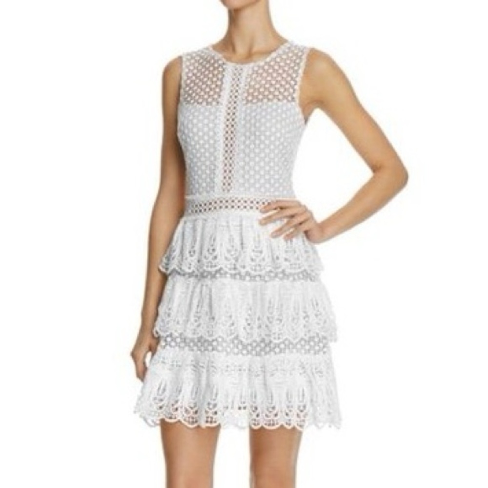 Bloomingdale’s White lace mini dress